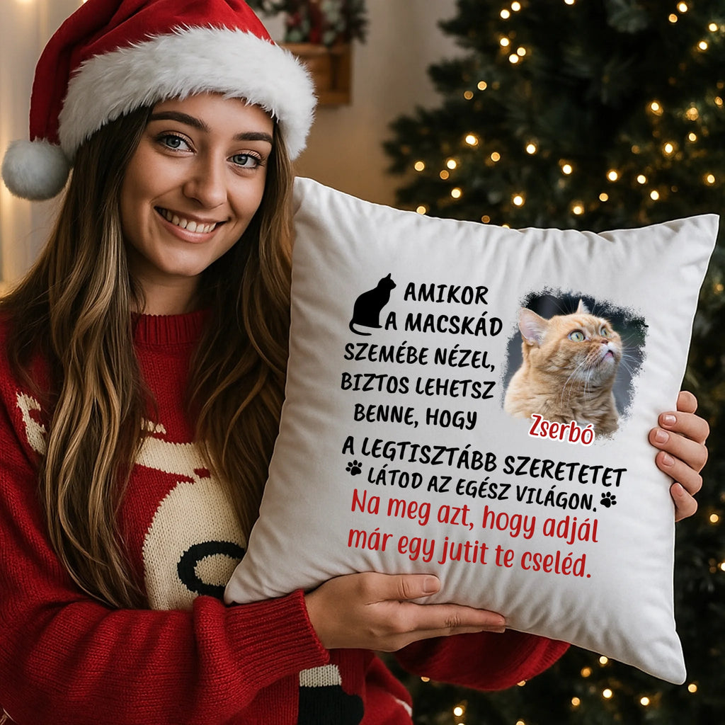 egyedi fényképes párna kivehető béléssel