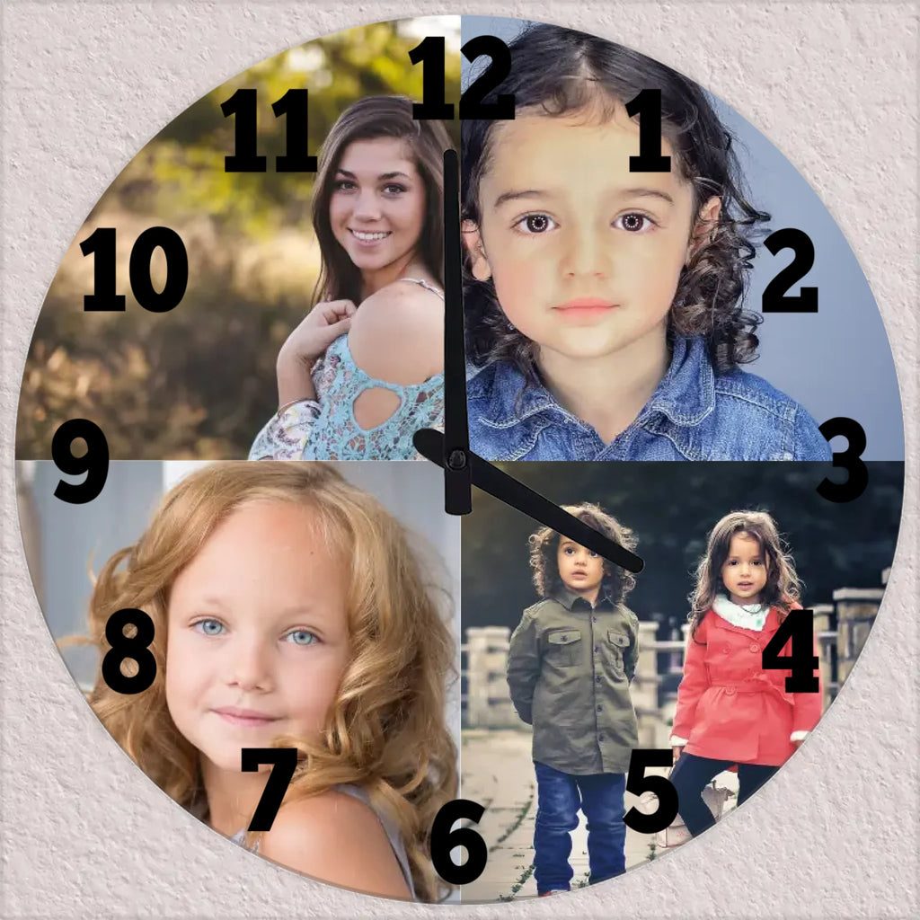 Egyedi fényképes falióra 4 képpel