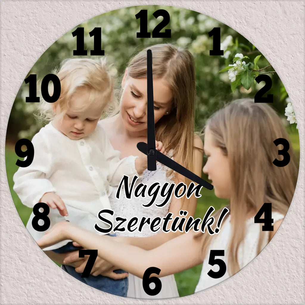 Egyedi fényképes falióra