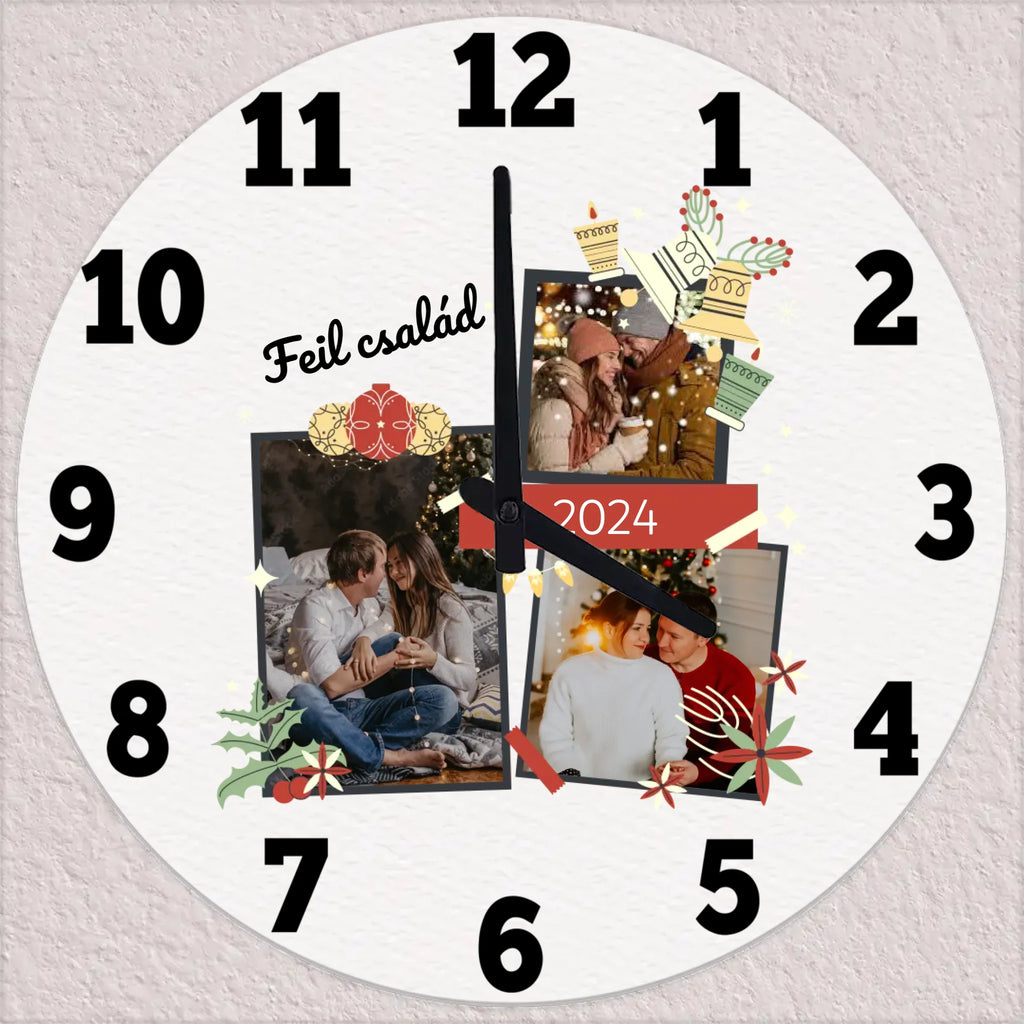 Ajándék karácsonyi falióra - 3 fotóval