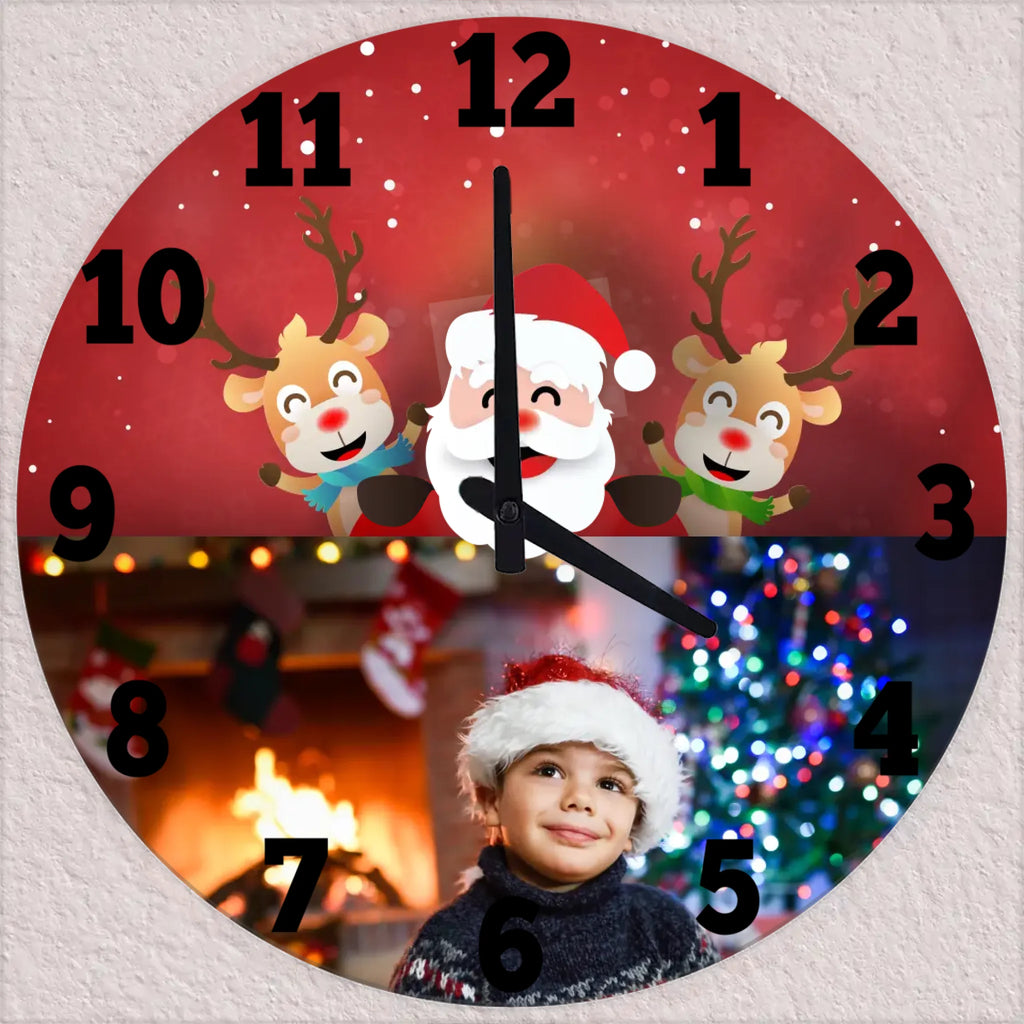 Karácsonyi falióra gyerekeknek saját fotóval