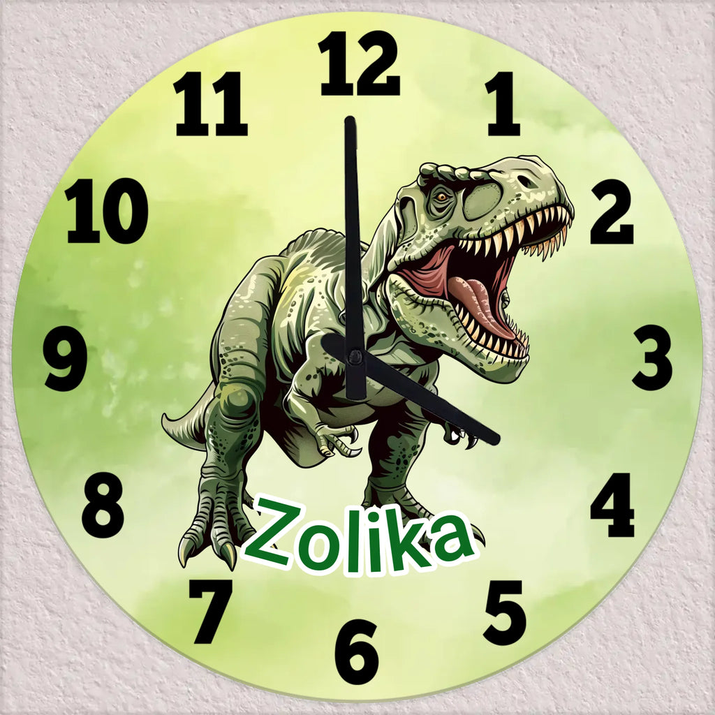 Dino mintás falióra saját névvel