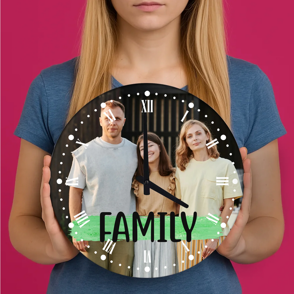 Egyedi fényképes és feliratos falióra