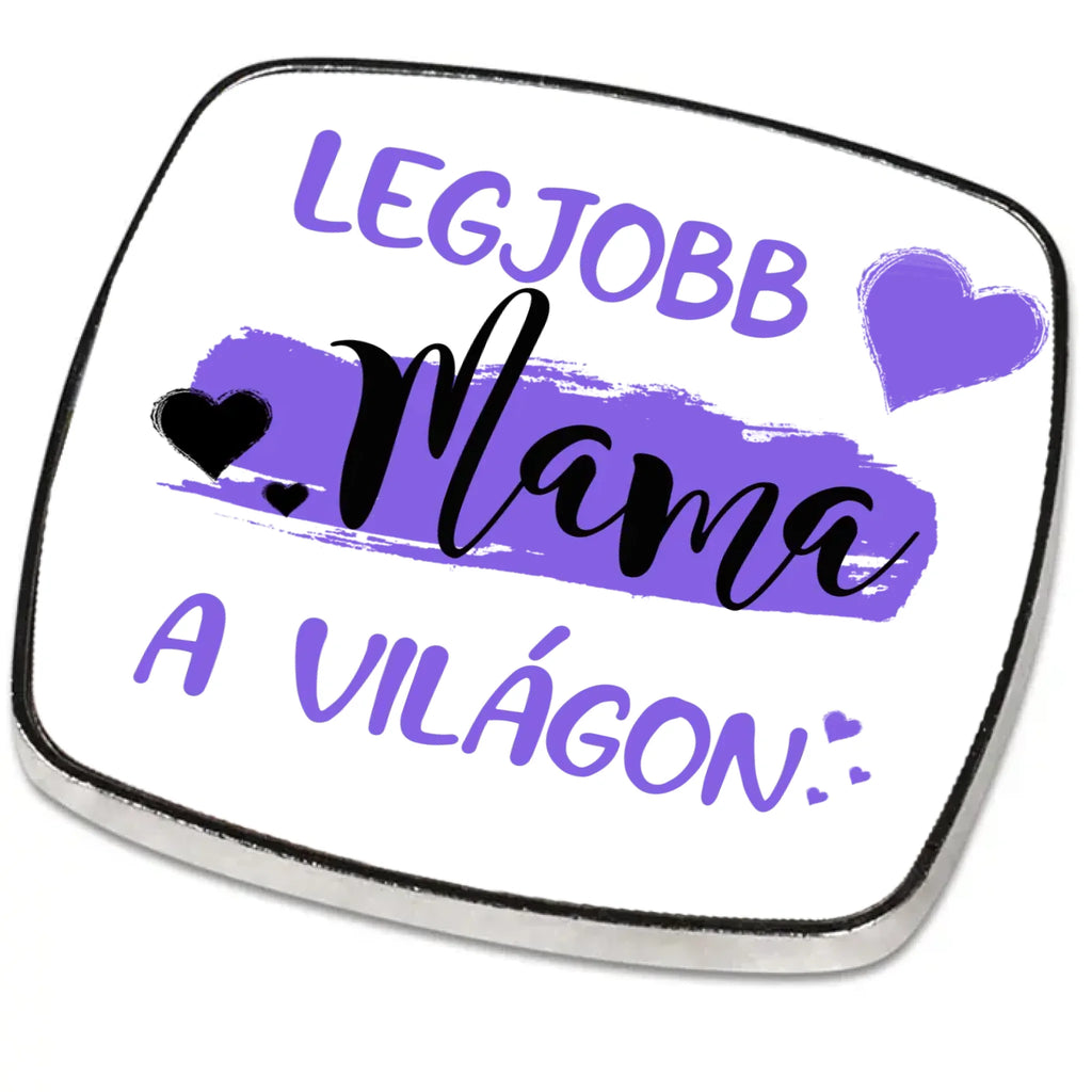 Egyedi fém hűtőmágnes mamának választható felirattal