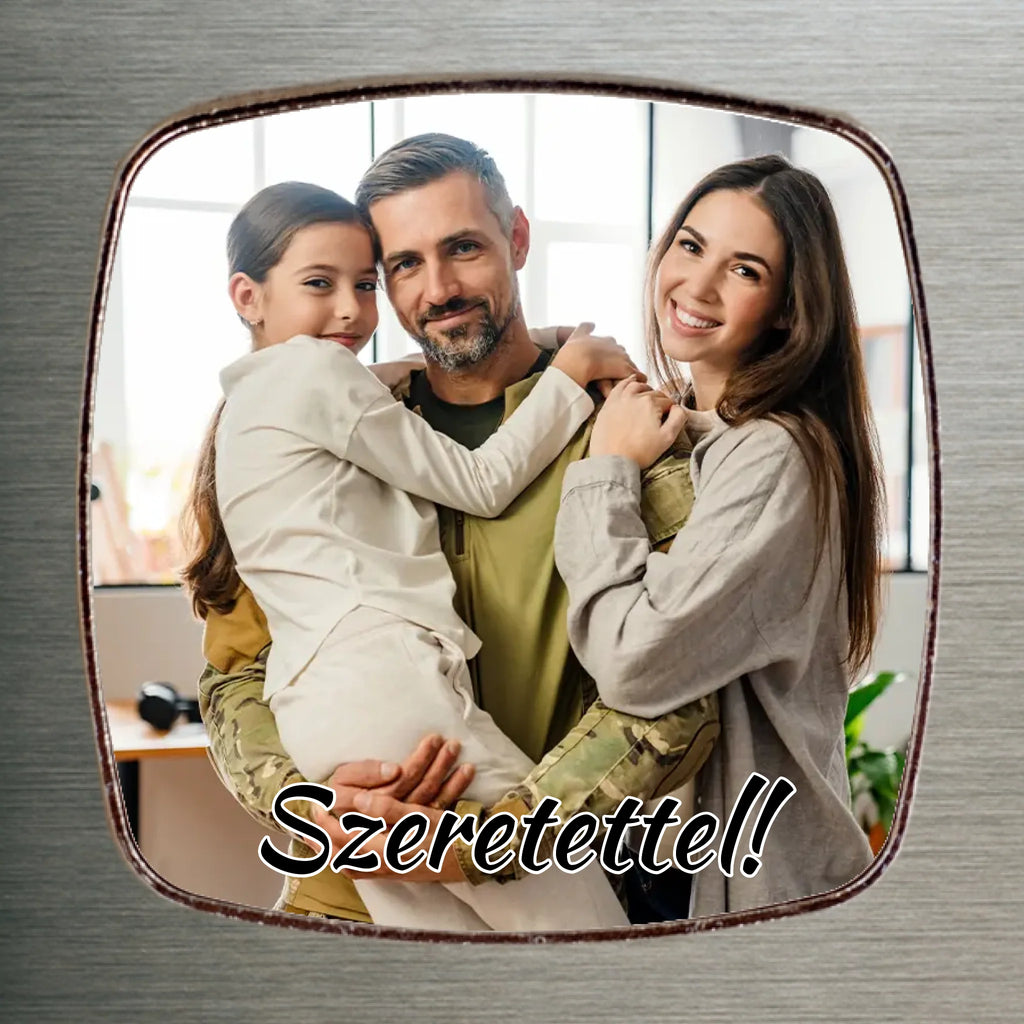 Egyedi fényképes fém hűtőmágnes