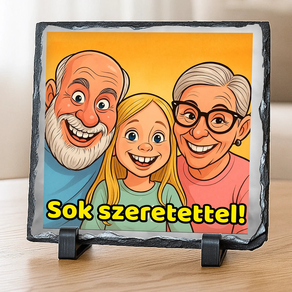 Saját fotós karikatúra fotókő