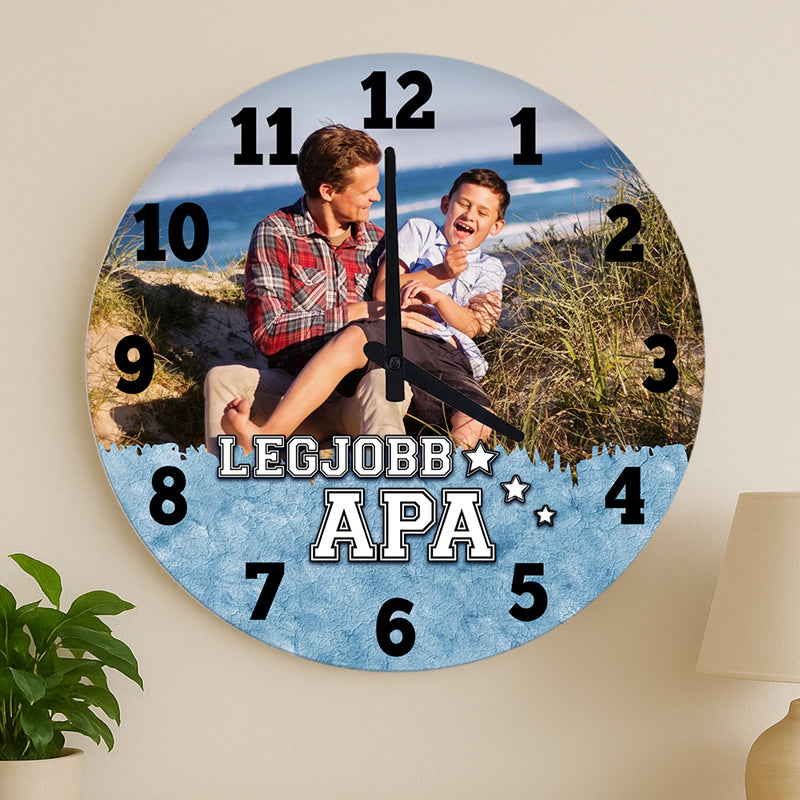 Egyedi fényképes falióra apának